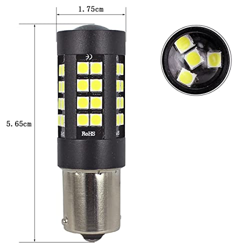 Socal-Led 2X 1156 P21W Strobe Reverse Light Led Bulbs, 6000K Xenon White Super Bright Flashing Back Up High Mount 3Rd Brake Lights #TOP3