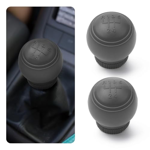 2PCS 5-Speed Car Gear Shift Cover - Anti-Slip Silicone Manual Stick Shift Ball Knob Protection, Universal Car Interior Accessories (Gray)