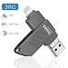 Produktbild USB Stick 64GB 3 IN 1 Flash Speichererweiterung USB 3.0 Externer Speicherstick Flash Laufwerk Drive, für Apple iOS iPhone iPod iPad Handy OTG Andriod Computer Laptop PC (Grau)