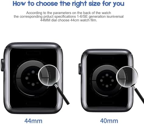 [8 Pack] Panawabi Screen Protector Compatible for Apple Watch Series 6/SE/5/4 40MM Series 3/2/1 38MM, Max Coverage,Flexible TPU Film for iWatch 40MM/38MM