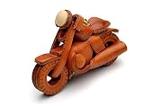 Chopper American Bike Vehicles 3D Leather Keychain(L) VANCA CRAFT-Collectible Keyring Charm Pendant