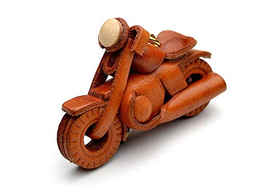 Chopper American Bike Vehicles 3D Leather Keychain(L) Vanca Craft-Collectible Keyring Charm Pendant Made In Japan #TOP11