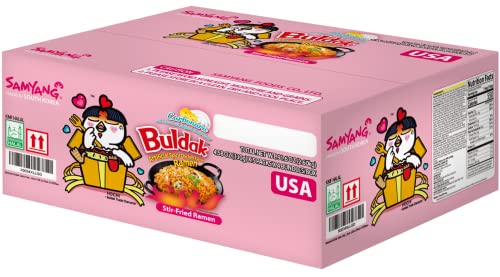 Image of Samyang Buldak Carbo Korean Hot Spicy Chicken Stir Fried Ramyun 4.58 oz (Pack of 20)