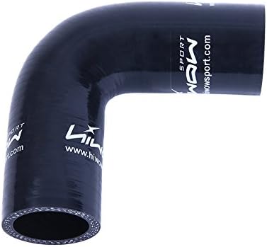 90Degree 4-Ply High Performance Elbow Coupler Silicone Hose for Auto (1.5"(38mm), Black)