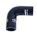 Hiwowsport 4-Ply High Performance 90 Degree Elbow Coupler Silicone Hose for Auto (2.0"(51mm), Black)