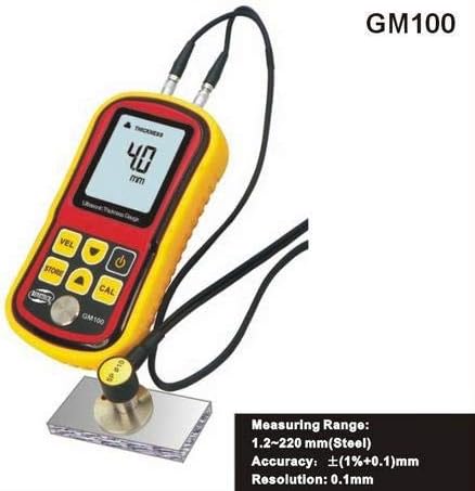 Miniatura 2 de CGOLDENWALL Medidor de grosor ultrasónico digital LCD, medidor de profundidad, medidor de velocidad de sonido, rango de 1.28.661 in