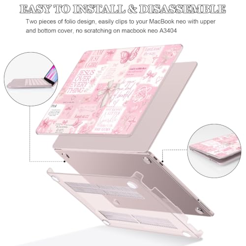 Seanai Pink Collage Pattern Case for MacBook 2026 Neo 13 Inch A18 Pro A3404 by Seanai - Used condition - Image 5