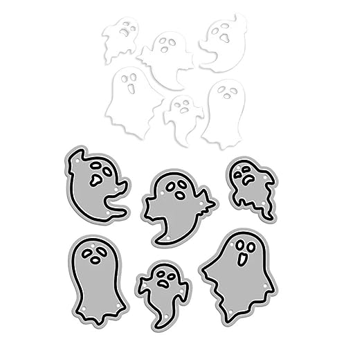 Halloween Cutting Dies Ghost Shape Metal Die Cuts Embossing Stencil for ...