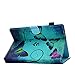 Universal 9.6-10.5 inch Tablet Case, Techcircle PU Leather Folio Stand Magnetic Book Cover with Card/Pen Holder, for Sumsung/Lenovo Tab/Asus/iPad 9.7/Fire HD 10 & More 10 Inch, Dark Green Butterflies