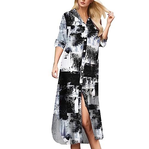 Robe d'été légère contre la chaleur coupe oversize en coton à poches