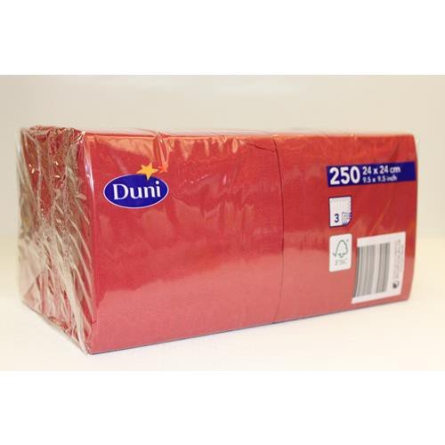 Duni 250 Zelltuch Servietten Bordeaux 24cm x 24cm