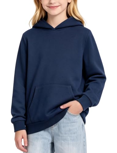 PATPAT - PATPAT Girls Navy Hoodies Long Sleeve Pockets Hooded Sweatshirt 13-14 Years (10% Off Amazon Deal)