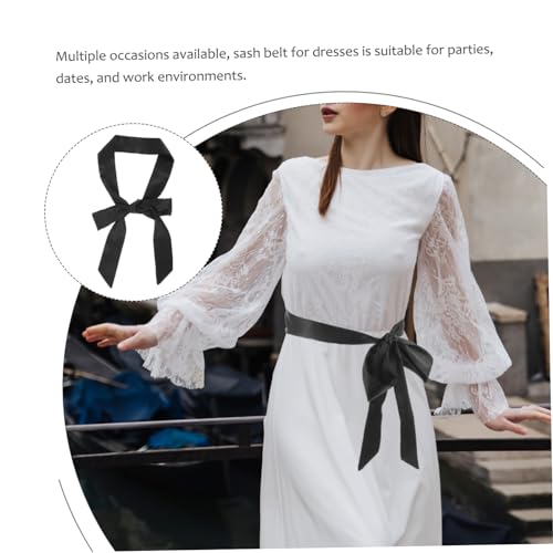 Elegant Bow Tie Sash Belt for Women Soft for Dresses Parties and Special Occasions2