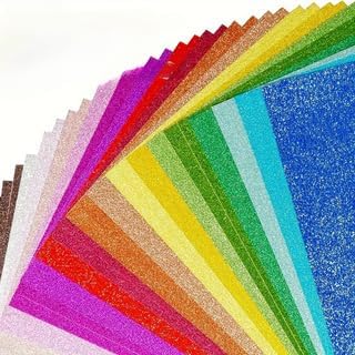 20 peças de cartolina com glitter com tema de fantasia, cores sor...