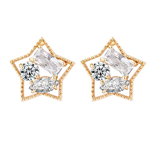 Boucles d'oreilles étoile Or 9k, le cadeau d'anniversaire idéal pour elle