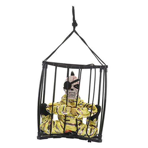 Décoration suspendue Halloween prison lumineuse contre les murs vides