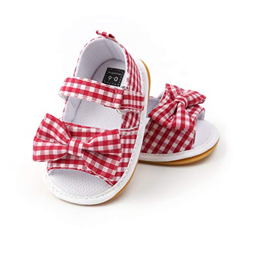 Neband Baby Girls Flat Sandals Toddler Fisrt Walkers Infant Princess Summer Shoes