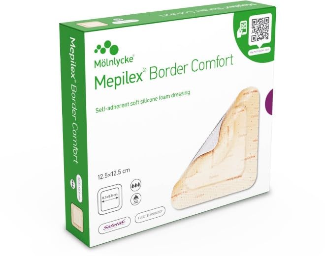 Mepilex Border Comfort 12.5x12.5cm |10 Dressings in A Box |