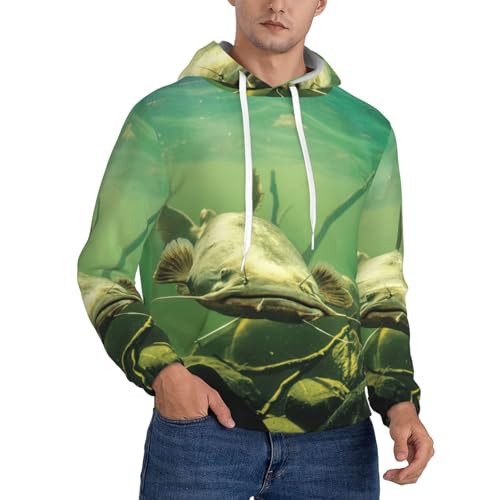 Sweat à capuche classique en polaire avec motif sous-marin unique