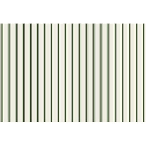 Hester and Cook Disposable Paper Placemats for Dining Table - Green Striped Square Place Mats for Parties - 24 Sheets Per Pad American Made Cover