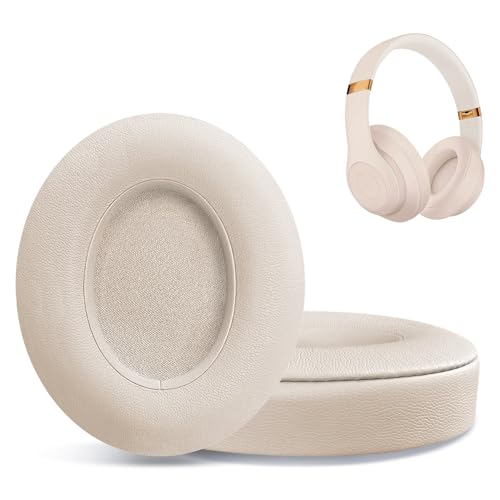 Replacement Ear Pads for Beats Studio 2 & Studio 3 Wired & Wireless Headphones Ear Cushions Headset Earpads Ear Cups Cover with Soft Protein Leather-Pink