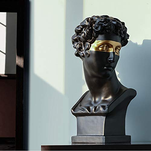 Gepijpgekh David Head Statue Statue Resin Handmade Crafts Modern Art Character Sculptures Fashion Home Office Hotel Decor #TOP3