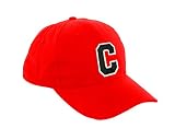 morefaz Unisex Jungen Mädchen Mütze Baseball Cap ROT Hut Kinder Kappe Alphabet A-Z TM (C)