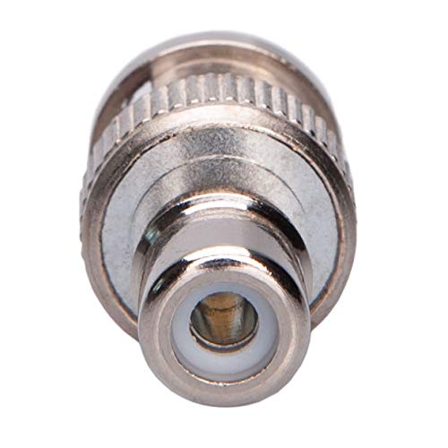 Bnc Male To Rca Female Phono Adapter Cctv Power Coax Coaxial Coupler Connector Plug Adaptor Compatible With Cctv Security Camera/Surveillance Systems Dvrs Cameras Switchers Tv Cable | Nickel Plated #TOP3