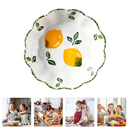 Pretyzoom 3 Pcs Style Cute Sauce Poorn Bowl Dips Mango Snack Porcelain Dessert Kitchen Ceramic Cereal Dinnerware Fresh Soup Condiments Shaped Bowls Bbq Fruits Desserts Oatmeal Prep Lemon #TOP1
