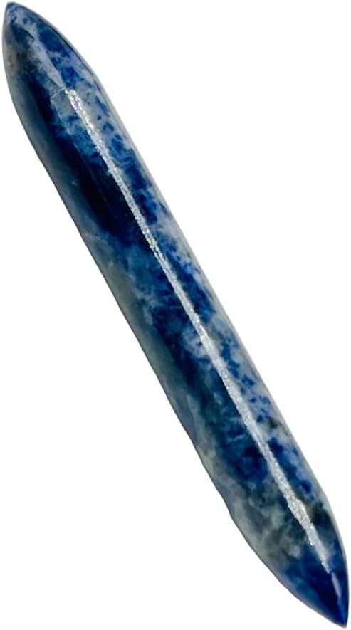 Uni Craft Natural Sodalite Crystal Handmade Naga Body Piercing Jewelry, Tribal Septum Tusk Straight Spike Gauges, 12g (2mm) to 1/2 inch (12mm), Customized Size Available
