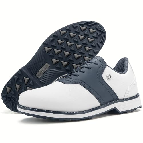 Image of Golf Shoes Men Spikes Classic Golf Footwears Male Walking Sneakers for Golfers Size 7-14