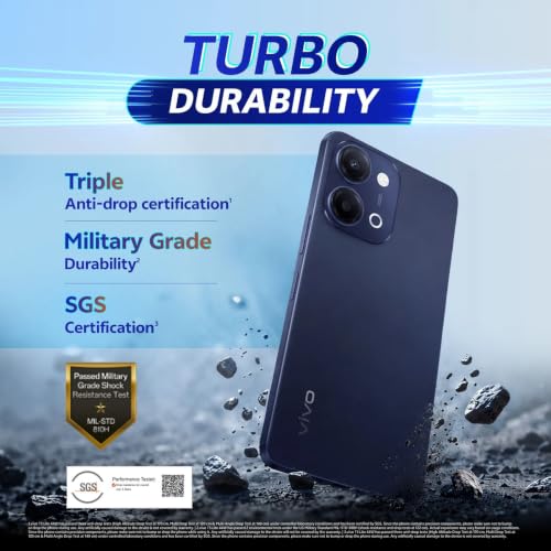Image of vivo T5 Lite 44W 5G (Twilight Shadow, 6GB RAM, 128GB Storage) | MediaTek Dimensity 6300 5G Processor | 50MP AI Dual Rear Camera | 5MP Front Camera | 6.74-inch Display | 6500mAh Battery |