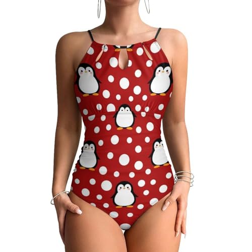 Monokini beachwear femme original avec motif imprimé pois pour l'été