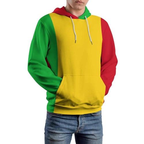 Sweat a capuche homme drapeau Mali pull confortable avec poche - 2