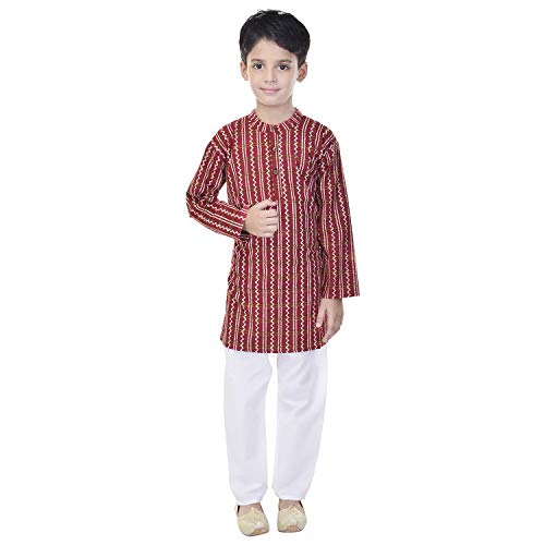 Image of JABAMA Pure Cotton Ethnic Wear Designer Kurta Pyjama Set for Boys & Kids