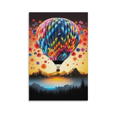 Peintures sur toile montgolfiere impression haute definition 50x75