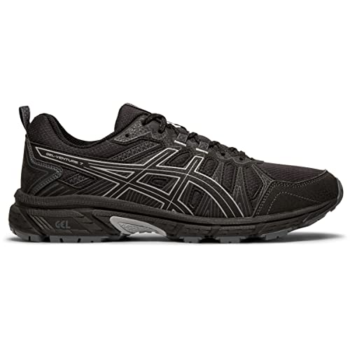 ASICS Men's Gel-Venture 7 Running Shoes, 9.5, Black/Sheet Rock