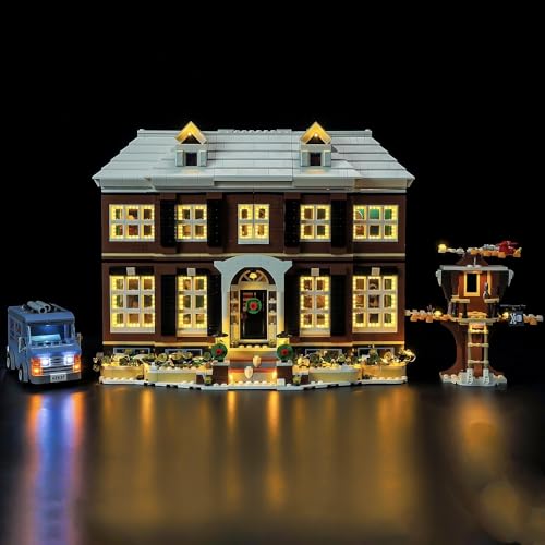 Nitemode Compatible with Lego 21330, Upgraded Home Alone Building Model Set,No Model (Window Light Edition)
