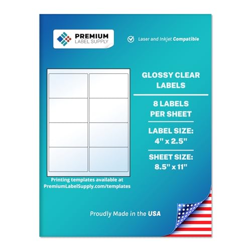 Premium Label Supply Glossy Clear Address Labels – 4