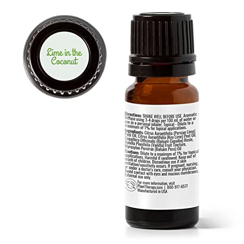 Plant Therapy Lime In The Coconut Essential Oil Blend 10 Ml (1/3 Oz) For Aromatic Diffusion For Your Home, Car Or Office, 100% Pure, Undiluted, Therapeutic Grade #TOP2