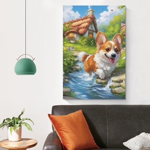 Cuadro en lienzo de cachorro lindo para transformar tu salon y dormitorio en un espacio calido 4