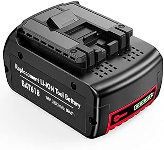 18V 5.5Ah Battery for Bosch Li-ion Battery Replace for Bosch BAT609 BAT609G BAT618 BAT618G BAT619 BAT619G BAT622 BAT620-2PK SKC181-202L Cordless Power Tools with LED Indicator (1Pack)