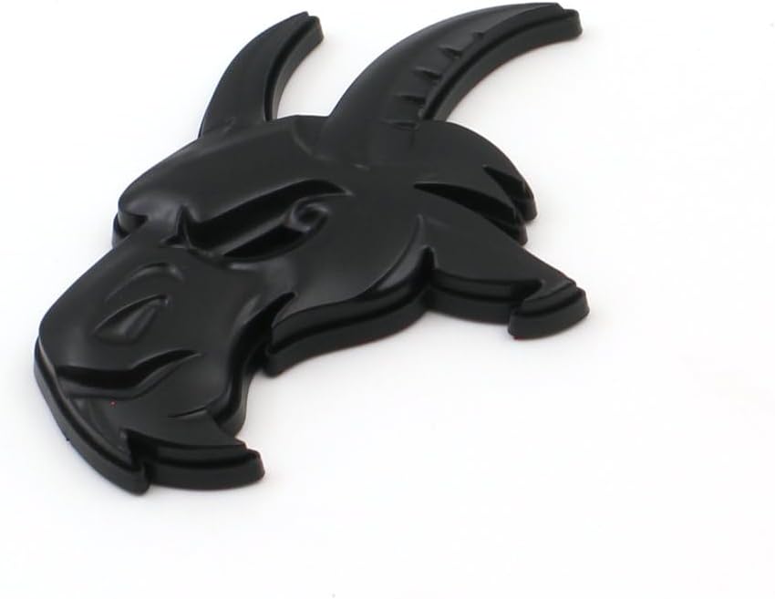 Pair Custom Head Emblems 3D Badges Replacement for TRX Ram 1500 2500 3500 Fender Badge Hellcat (Matte Black)