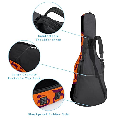 Housse imperméable pour guitare acoustique avec double bandoulière et poche Motif lettre inspirante, Multicolore 06, 42… - Les Beatles, Paul McCartney, John Lennon, RIngo Starr, George Harrison Housse imperméable pour guitare acoustique avec double bandoulière et poche Motif lettre inspirante, Multicolore 06, 42… – Image 4