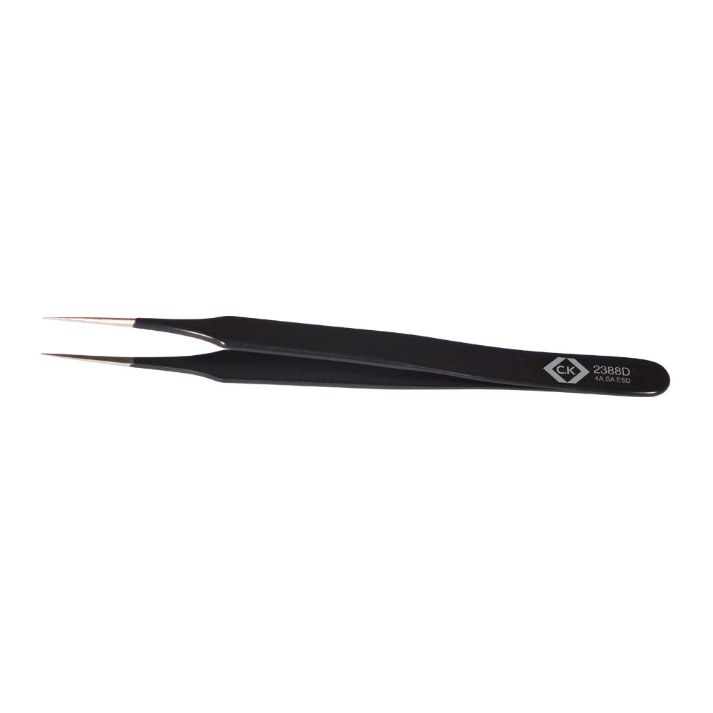 Brucelle de précision ESD C.K T2388D pince fine pour réparation CMS