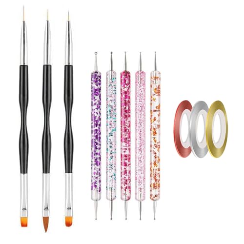 Nail Art Tool, 5 Pcs Nail Dotting Pens, 3 Pcs