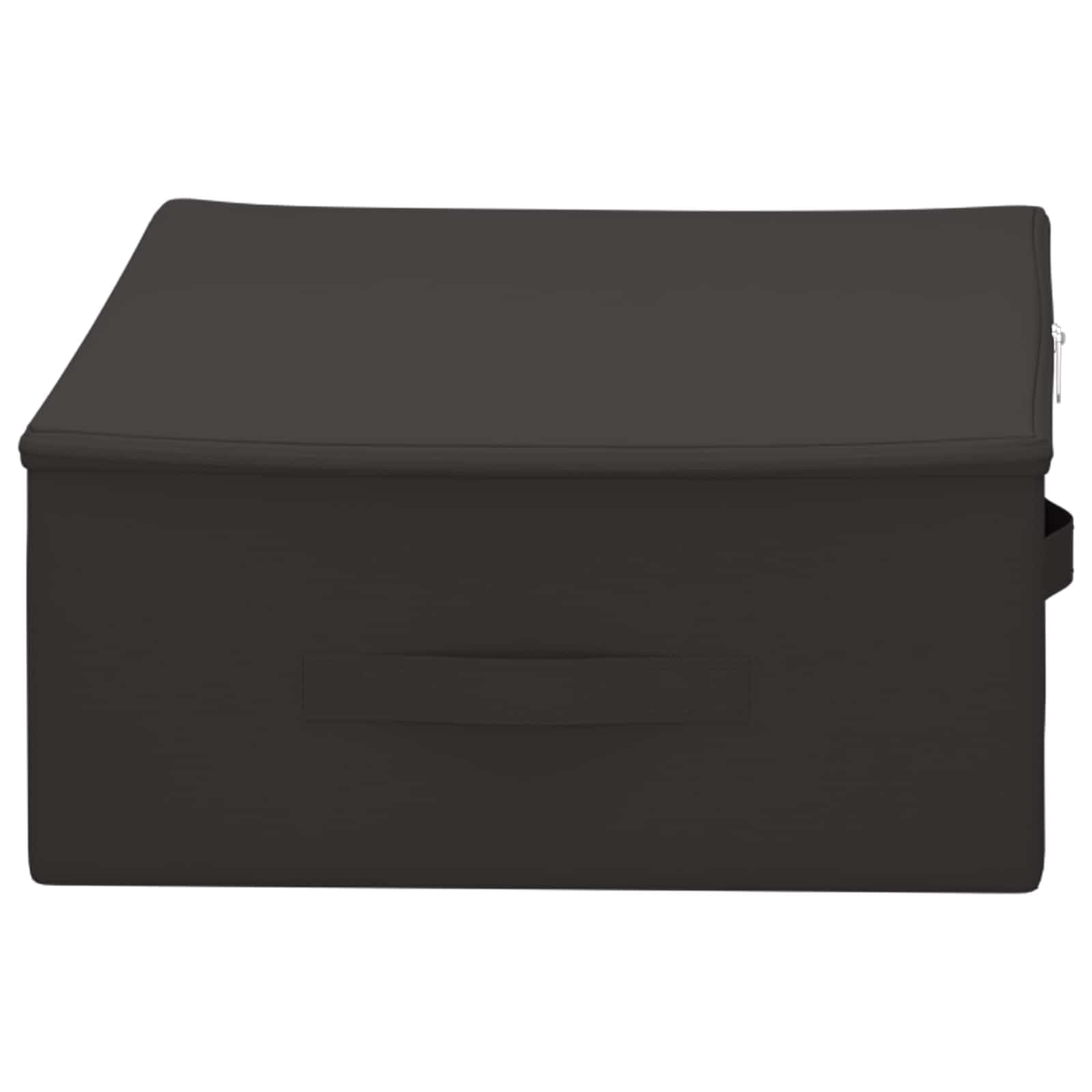 Générique Scatola portaoggetti 6 pezzi in tessuto non tessuto antracite, 50 x 30 x 25 cm, con due scomparti e design pieghevole per camera da letto o soggiorno.