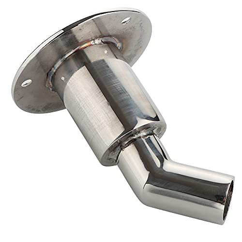VTurboWay Stainless Steel 316 Thru Hull Exhaust Skin, Fitting 24mm Tube Pipe Socket Hardware, for Diesel Parking heaters - Thumbnail 2