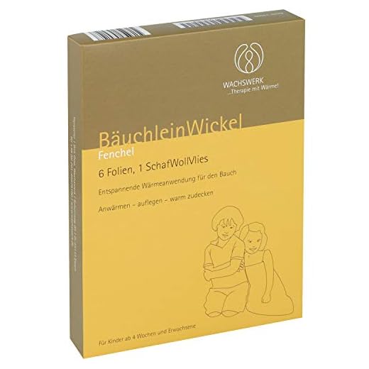 BÄUCHLEIN Wickel Fenchel 2% Wachswerk 6 St