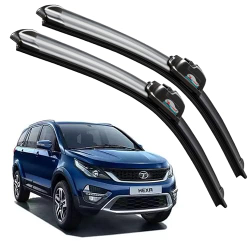 Image of Frameless Rubber Car Wiper Blades Set of 2 Compatible with (TATA Hexa (2017-2020) (D-26,P-26))